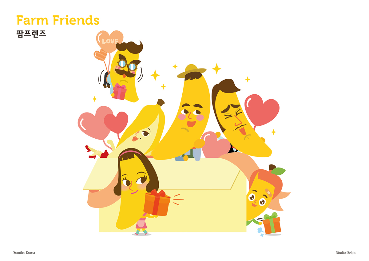 Character Sumifru banana Character design  delpic graphicdesign Banana Character