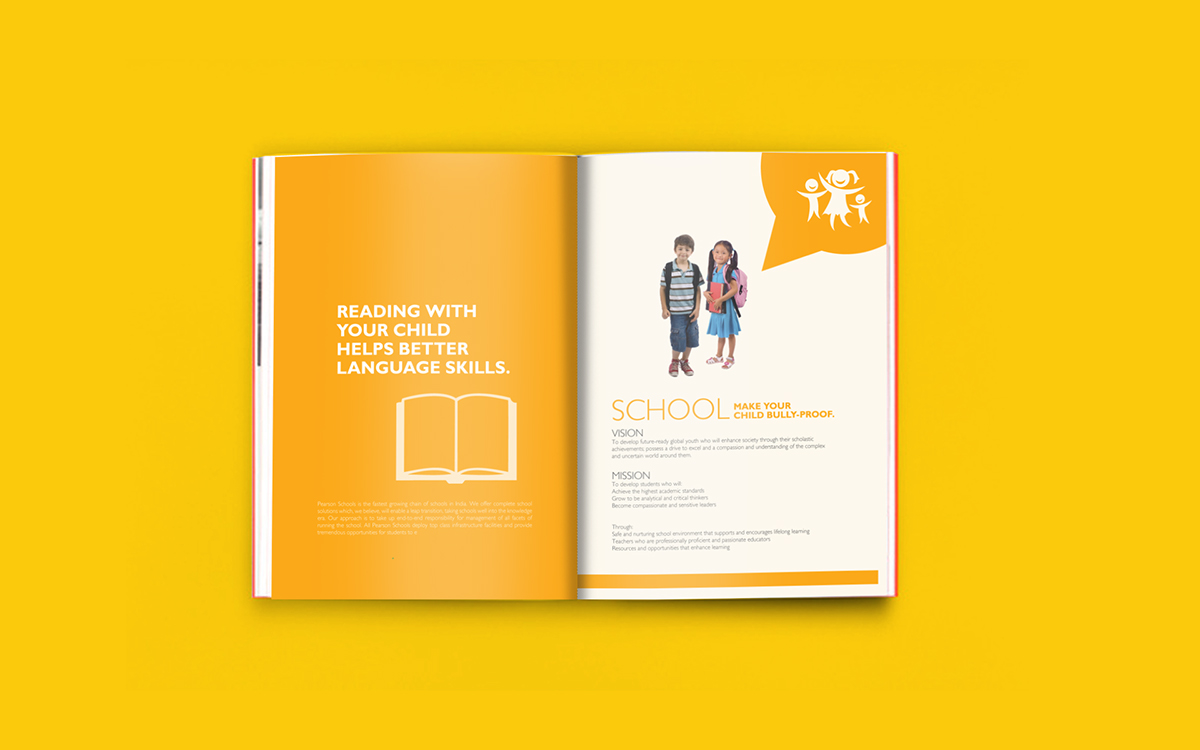 Pearson school prospectus Mockup creaive idea brochure ranjith Alingal teachers Students