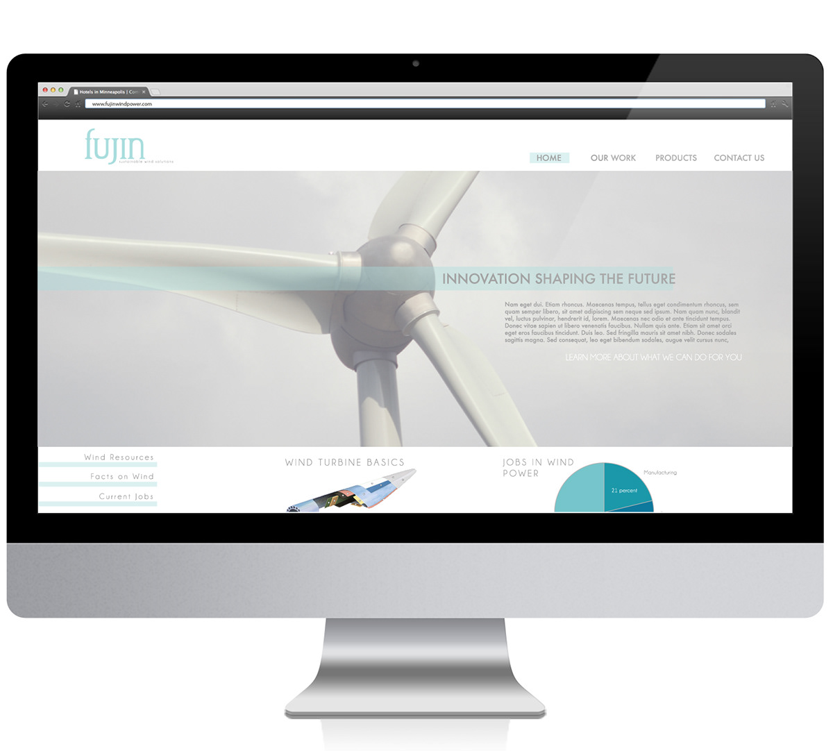 wind renewable Sustainable custom type Collateral Website identity brochure