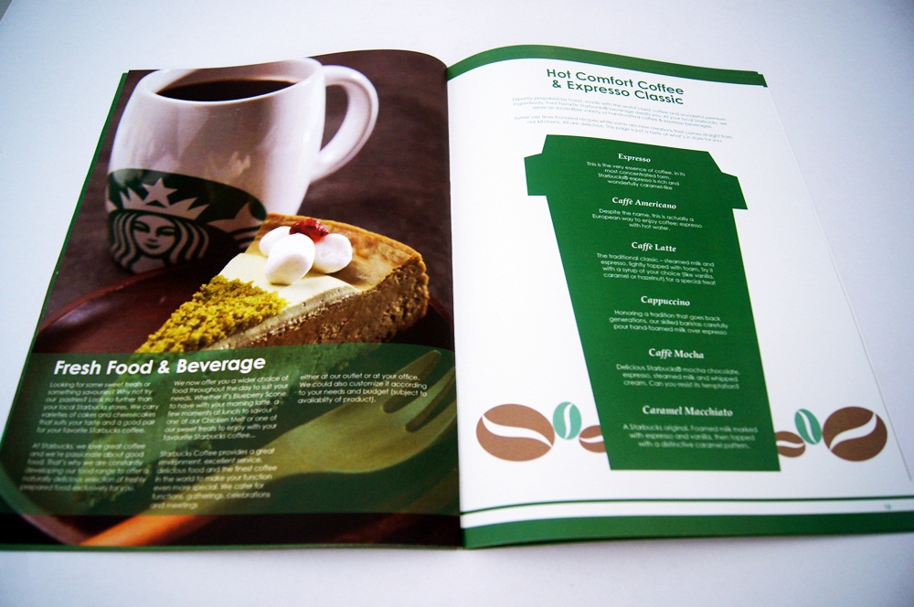 starbucks  coffee  corporate brochure  corporate literature  publication  unlock  senses