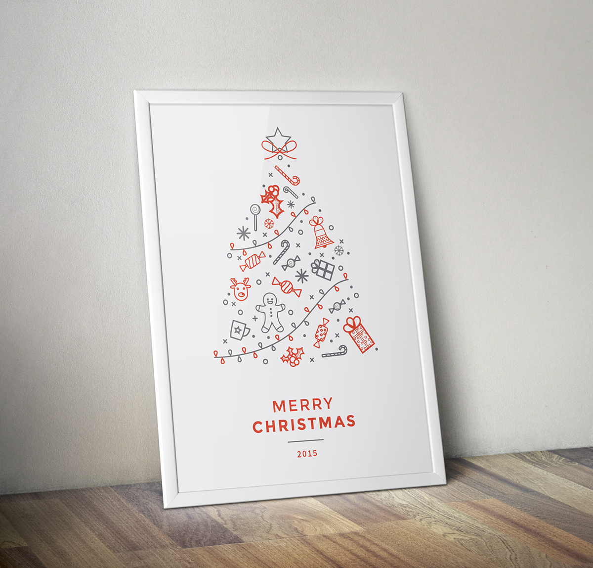 flyer Christmas poster xmas holidays template icons