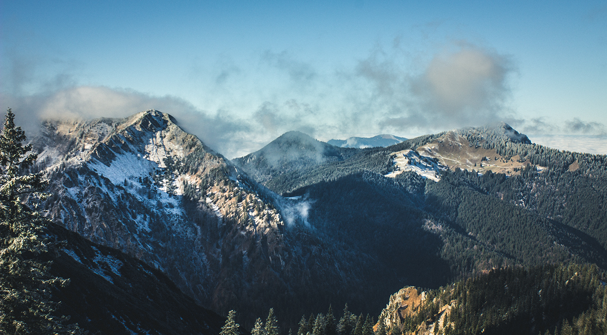 Nature Photography  mountains alps winter fog Landscape