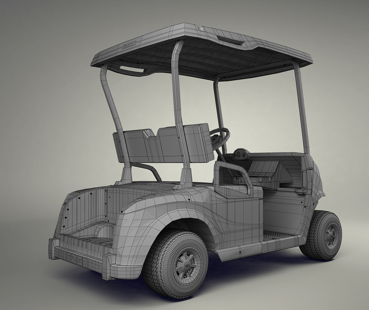 3D CGI car golf