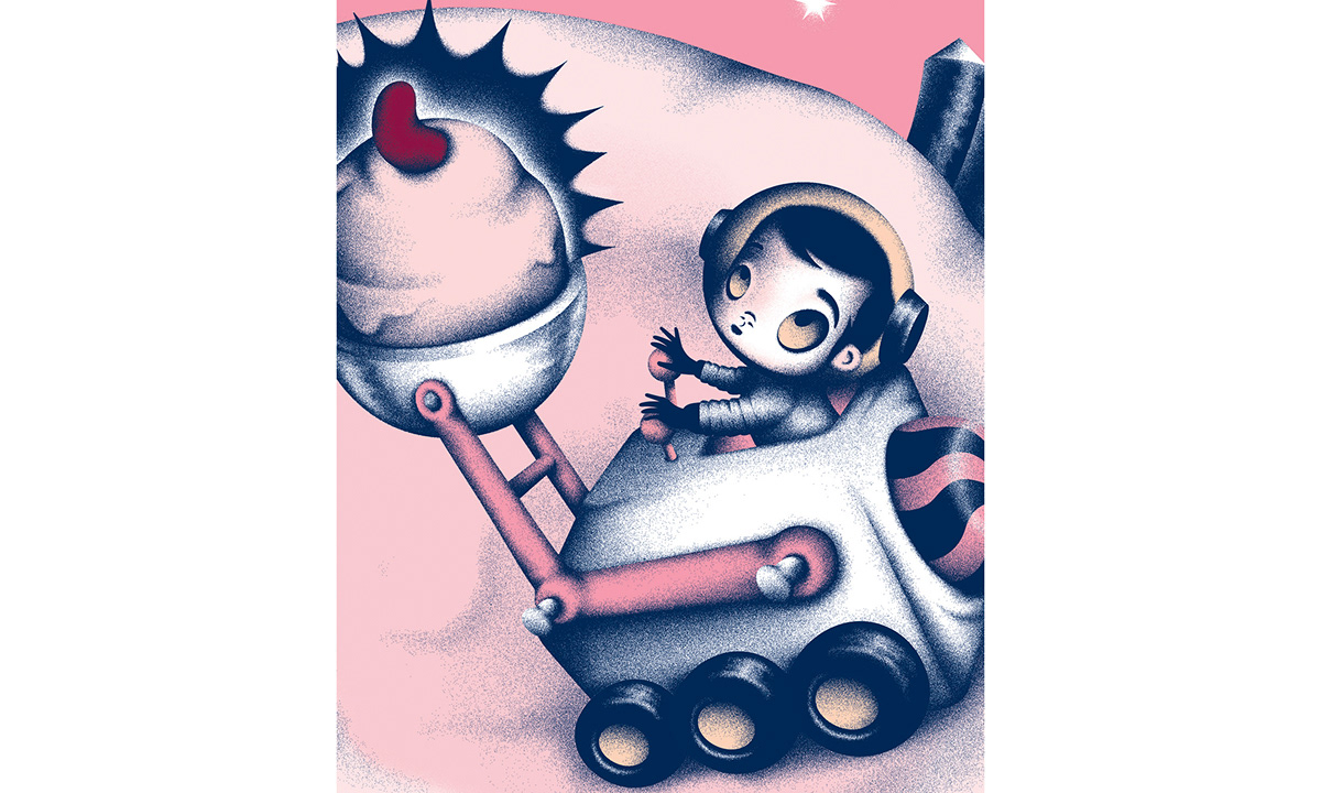 icecream Retro cute characters Space  Scifi Food  book editorial