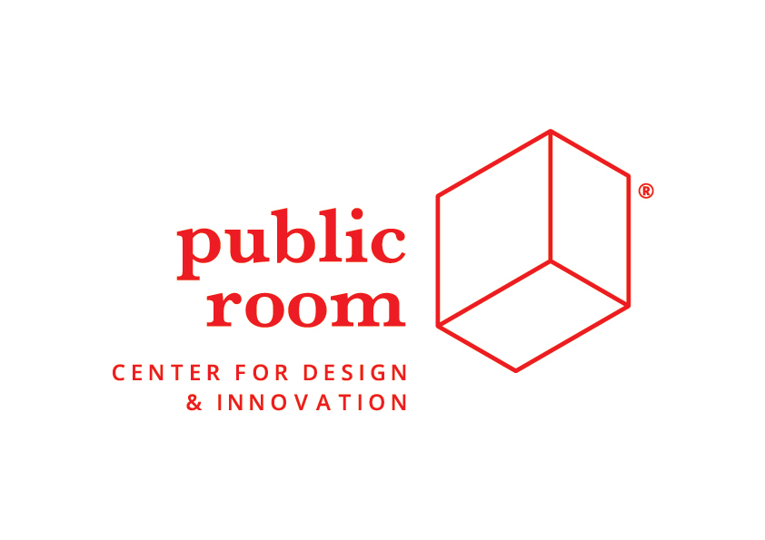 Public Room Design Center logo identity kids workshop restaurant Concept store prototyping center natali yellow blue red design rooms Exhibition 