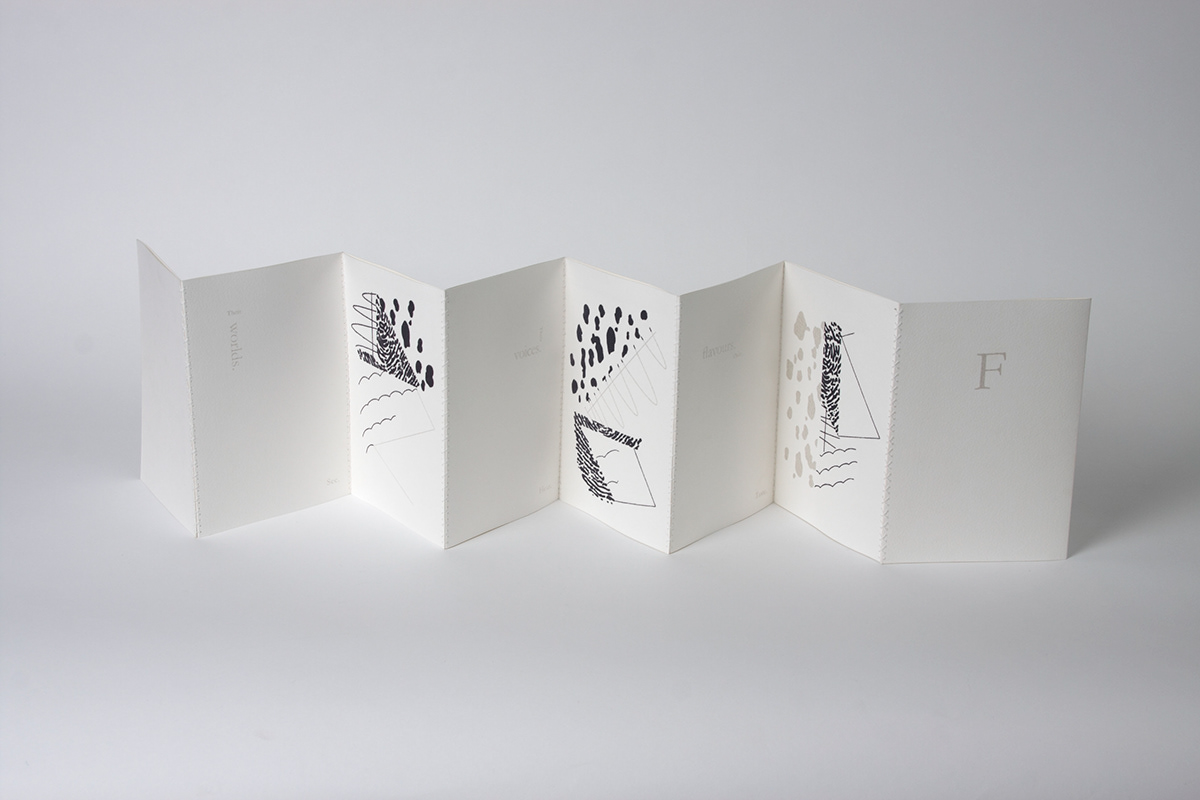 story michel de certeau flock foil book binding stitching screen printing grey