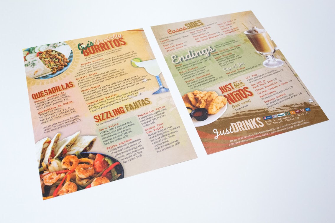 menu design graphic Custom Food  dine Mexican quesadilla Burrito fajita