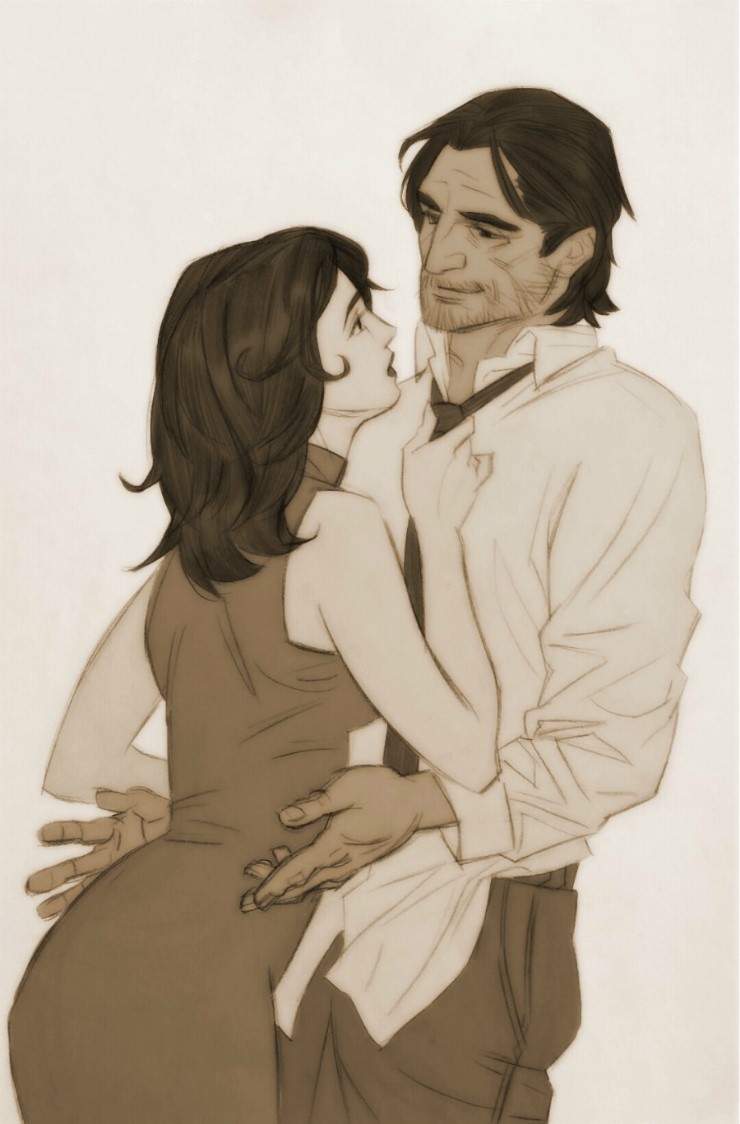 Bigby Wolf and Snow White from Fables. 