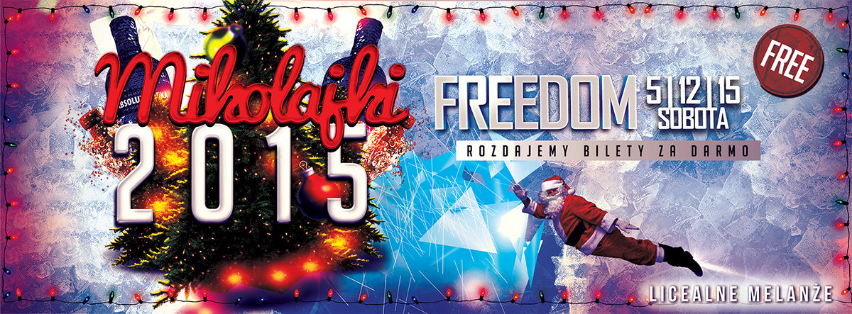 plakat wejściówka ipreza Impreza party freedom