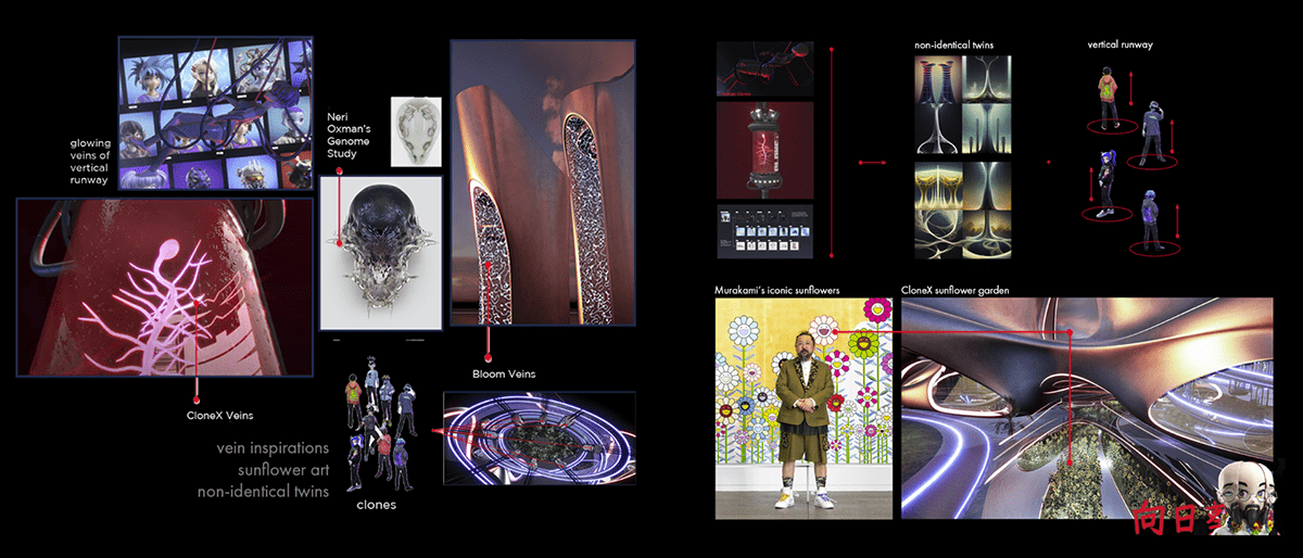 architecture cloneX concept Digital Art  environment Fashion  gaming design metaverse nft rtfkt