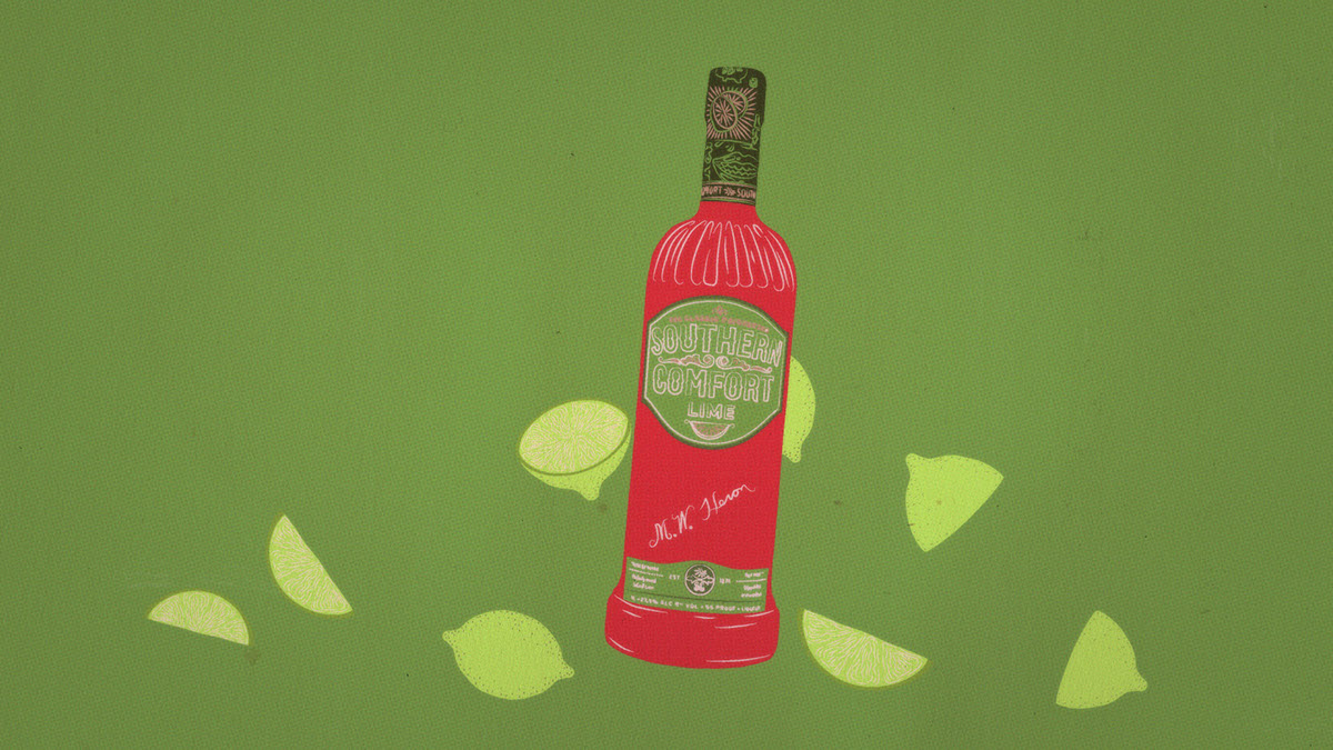 southern comfort lime commercial animated strange bizarre vector illustrated alcohol Retro new orleans voodoo after effects
