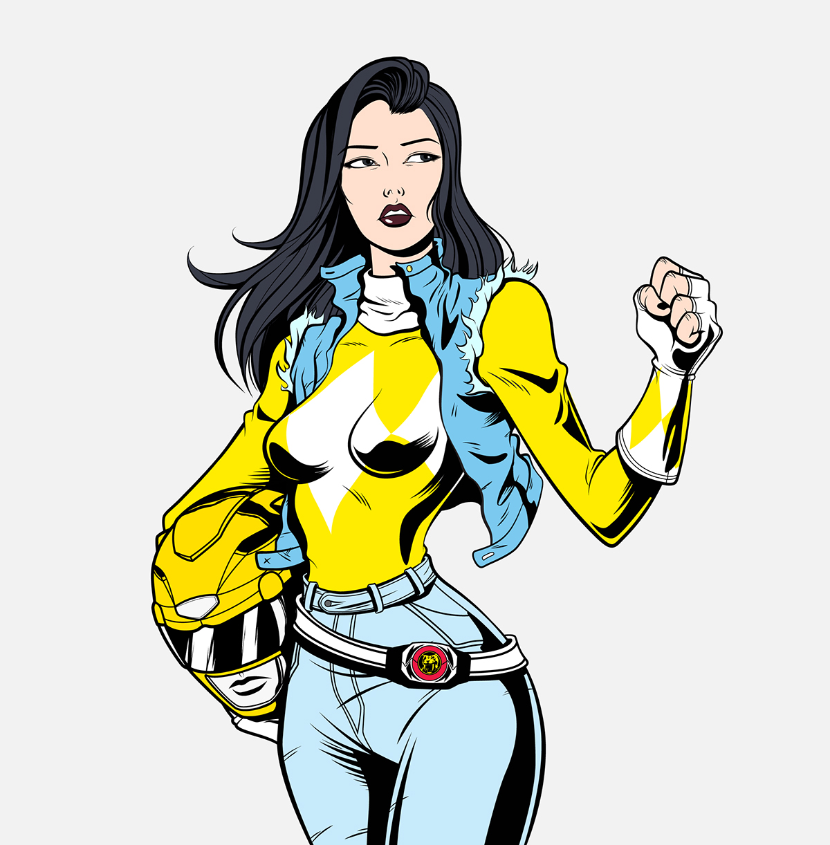 fanart characters vectors ArtDirection graphicdesign cartoon comics Power Ranger STREET FIGHTER robin