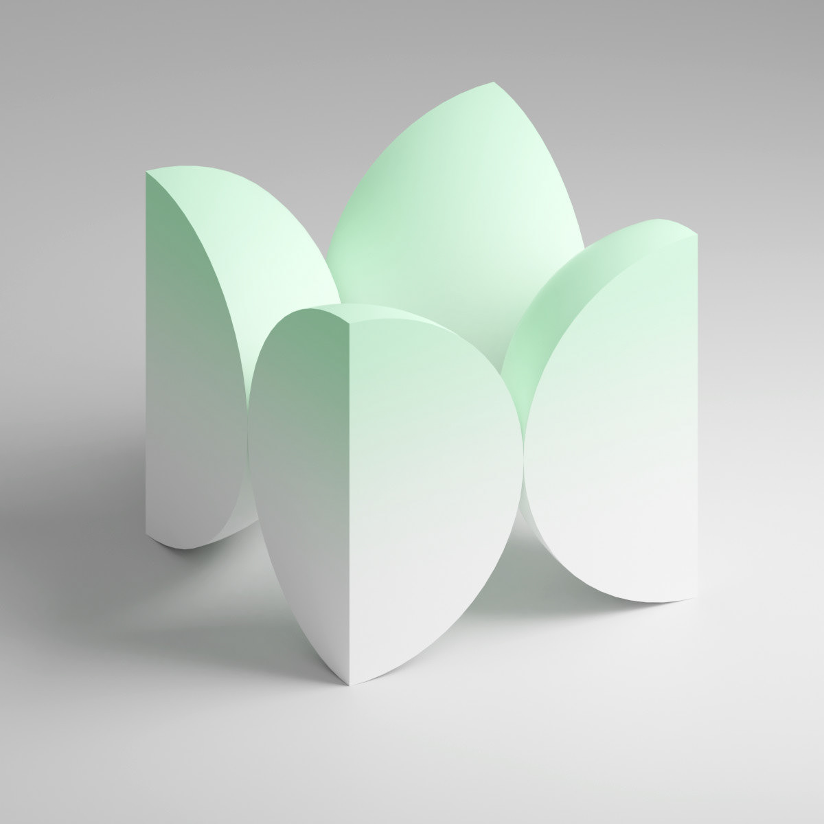 3D model abstract clean colorful design gradients minimalistic modern object simple