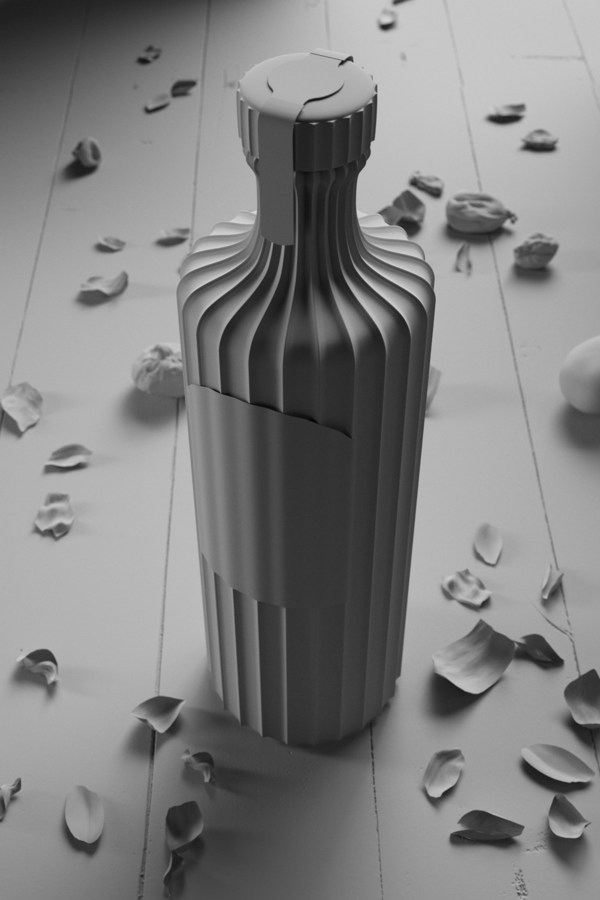 CGI 3D Yozakura Liqueur Whisky beverages japan cherry blossom vray