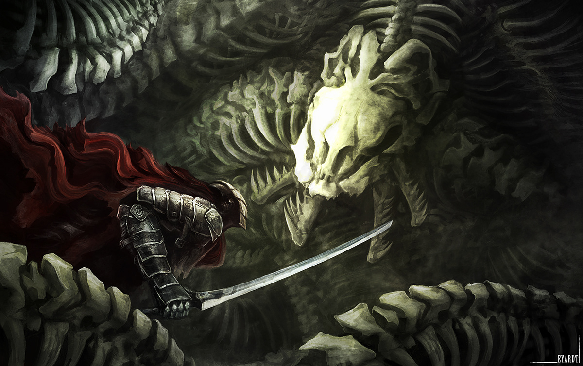 concept art  art  cg  character fantasy  Illustration  knight  snake  Horror  dark  eyardt