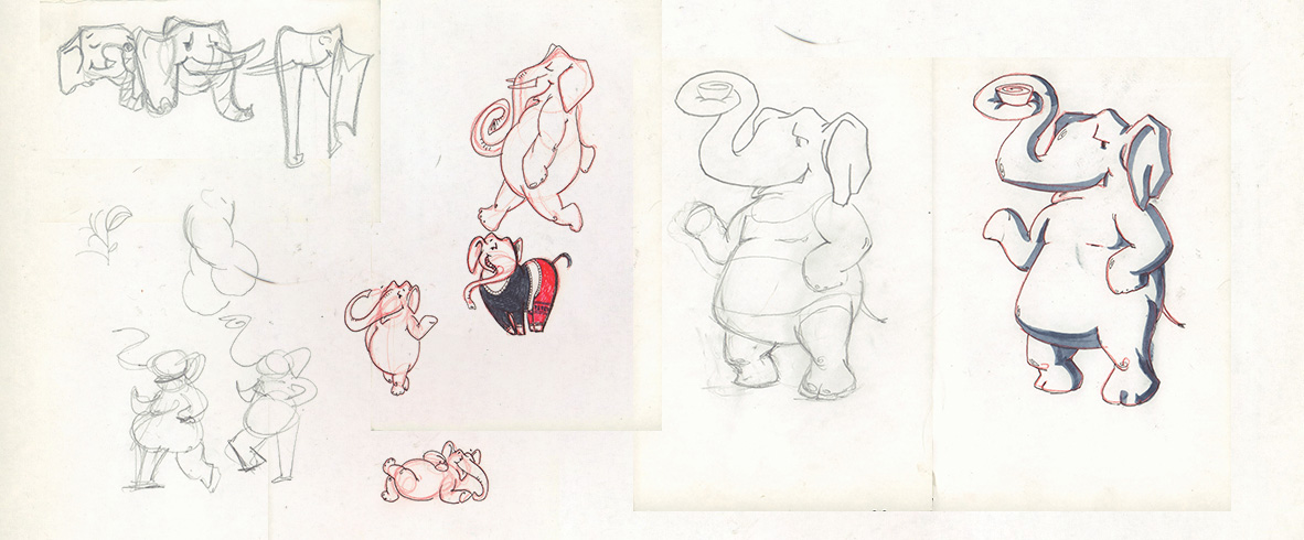 Elephant Character Design elephant herbal tea Character design  anotheroutsider elephant illustration