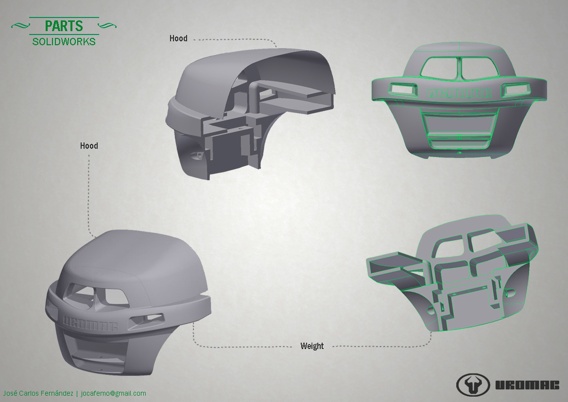 Forklift Uromac design diseño vray Solidworks 3D Studio Max