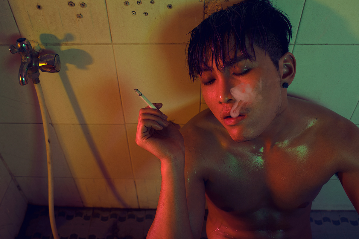 artist Hot lonely asian man Singer model color Sadness Alexfox