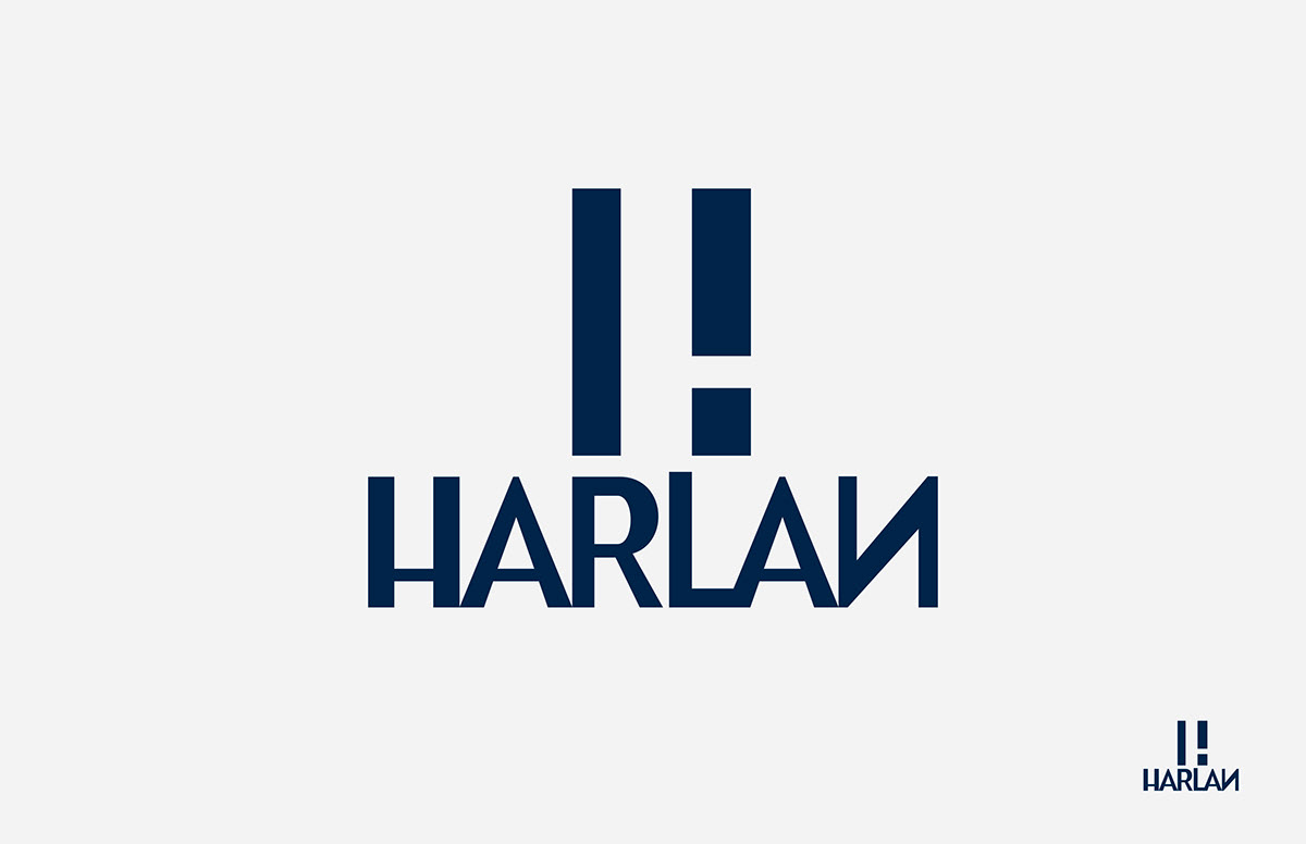 Harlan for men Logo Design identity