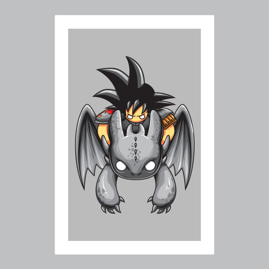 vector commission dragon dragon ball son goku Toothless hiccup HowToTrainYourDragon t-shirt t-shirt graphic T-Shirt Design