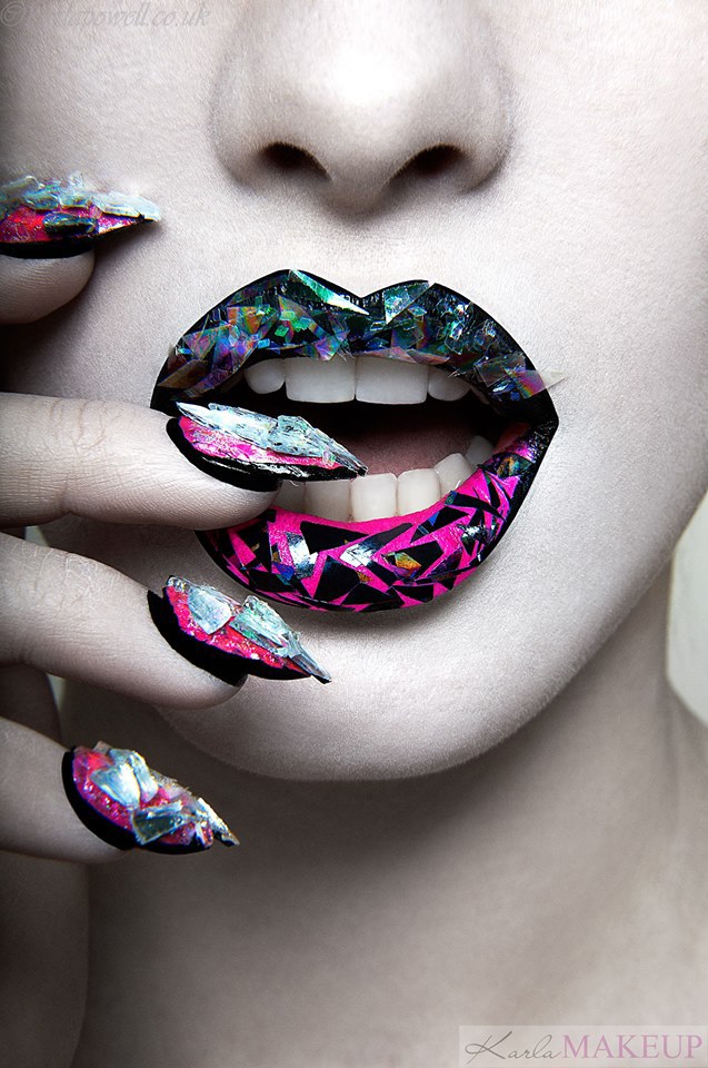 karla beauty creative art lips lip art nails nail art creative makeup beauty lipstick art