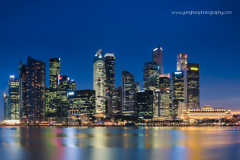 singapore  Skyline  architecture photography  blue hour