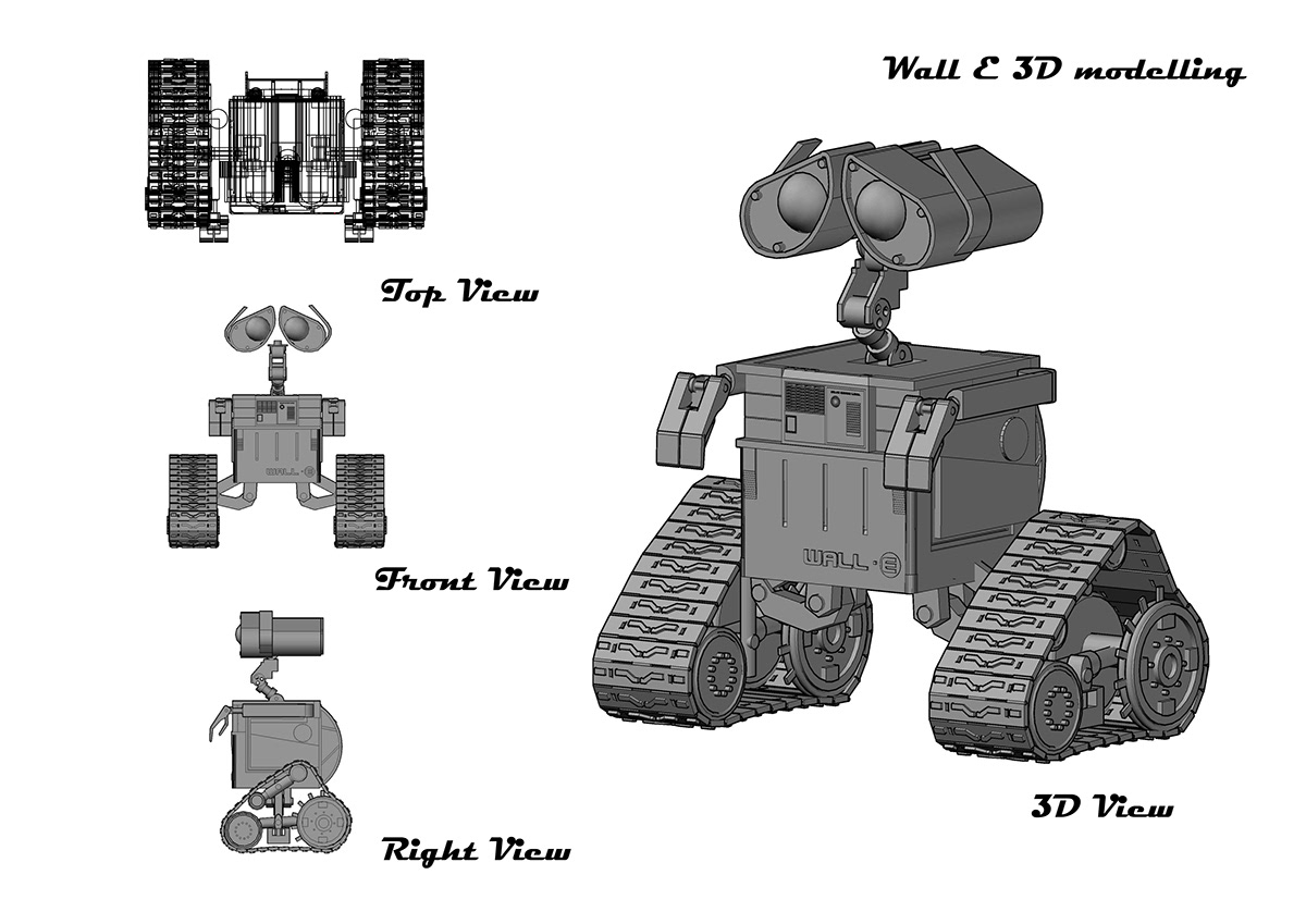 wall e AutoCAD first attempt
