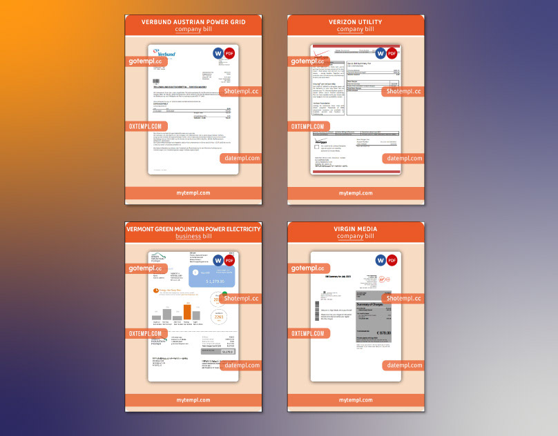 template templates editorial design designer word pdf austria Utility Bill business