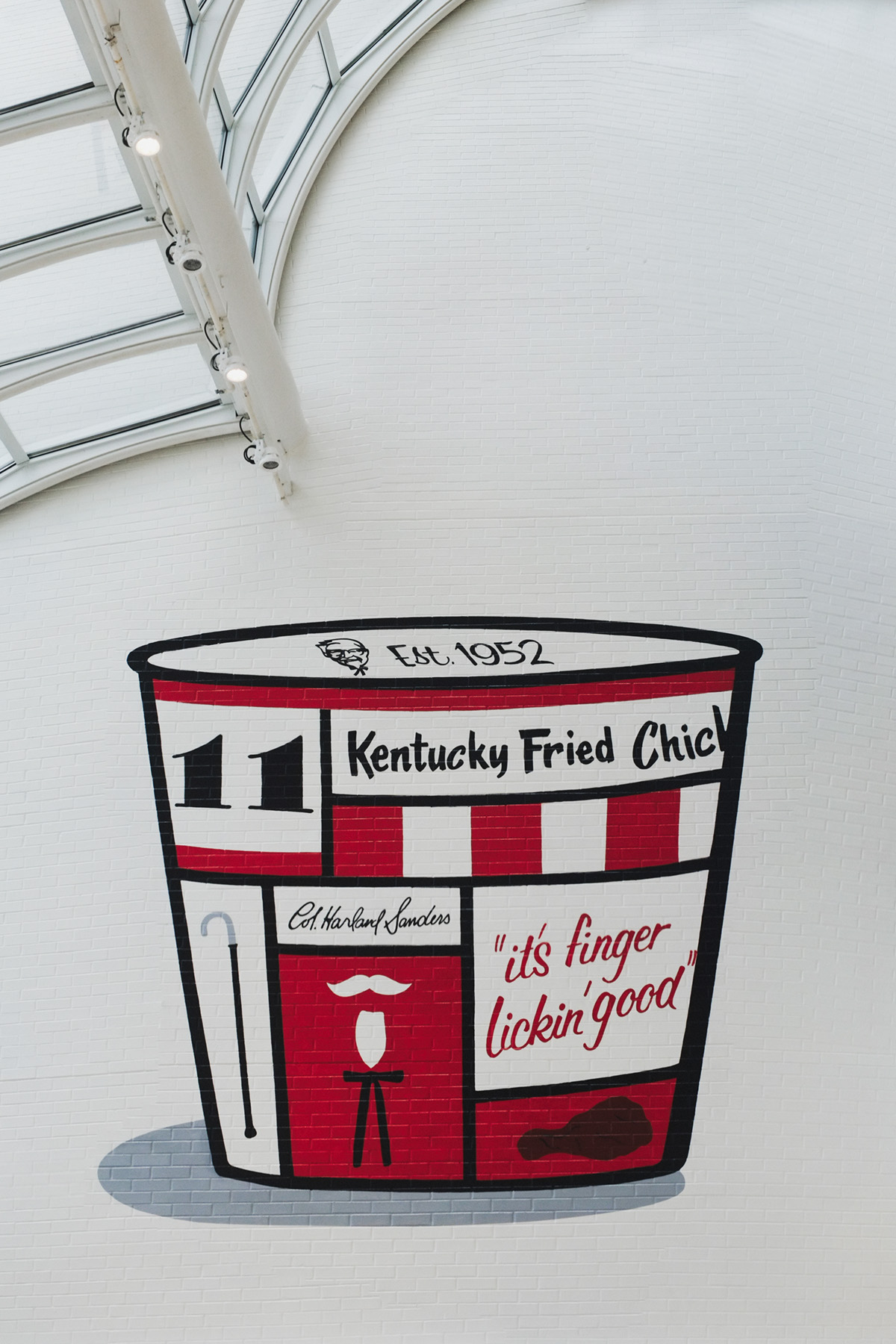 KFC Mural sign painting lettering environmental design chicken One Shot Paint