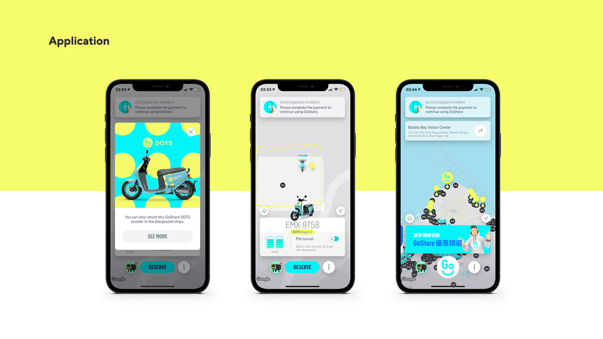 app goshare rental scooters share trip