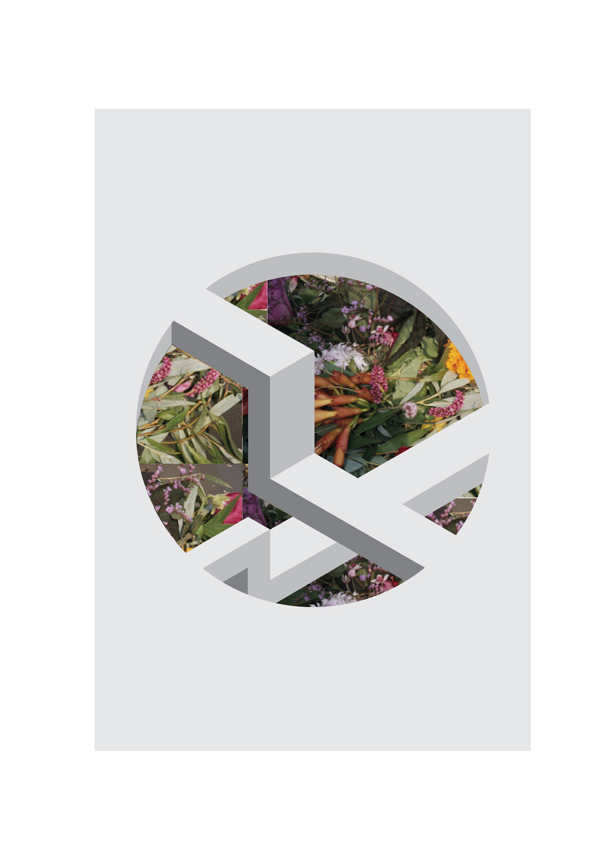 Matchbox impossible object Oscar Reutersvärd  package Flowers pattern vectors illusion optical circle photograph collage grey grid