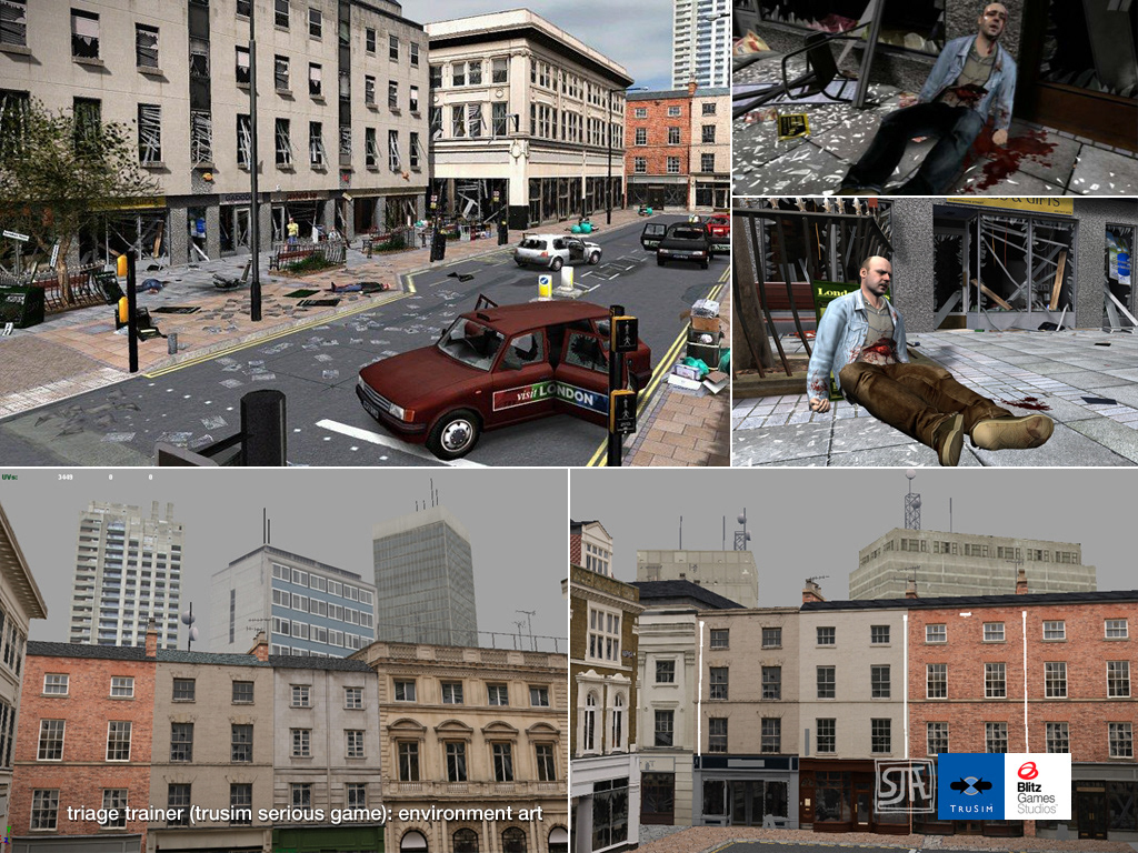 BLITZ trusim environment art 3D Modelling serious games