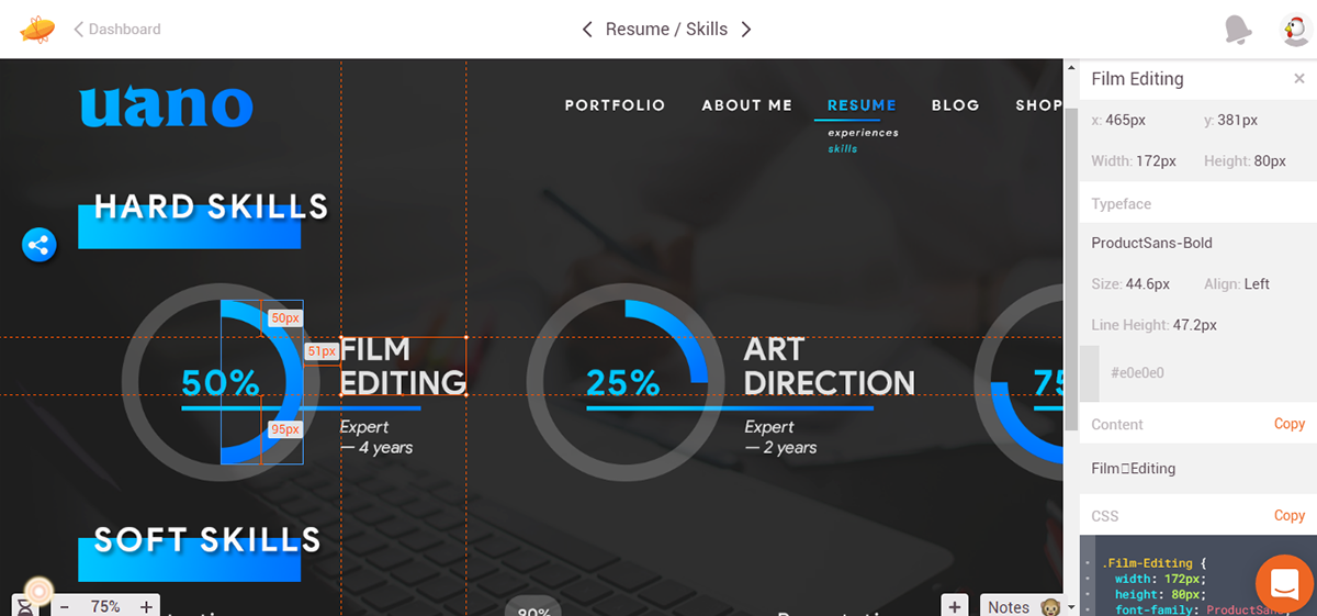 portfolio Webdesign UI ux template Web Template bootstrap web layout profile Resume