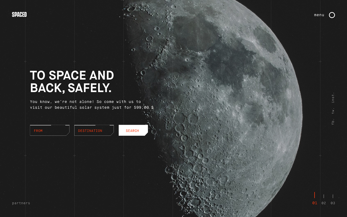 spaced challenge Website Space  Epicurrence Dann Petty UI Travel