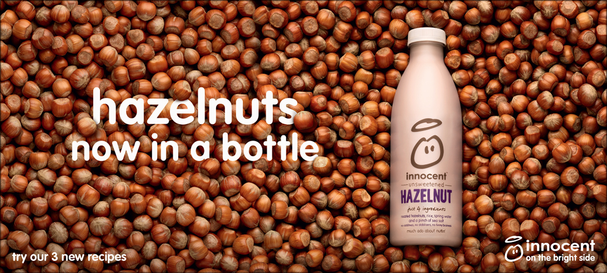 juice nuts milk poster OOH print colour advert Advertising 