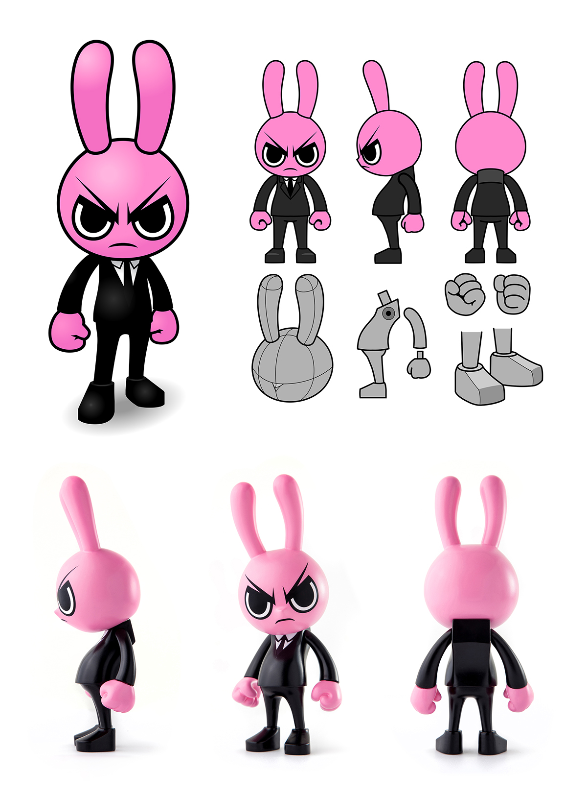 arttoy toy figure 3dprinting rabbit product Character characterdesign