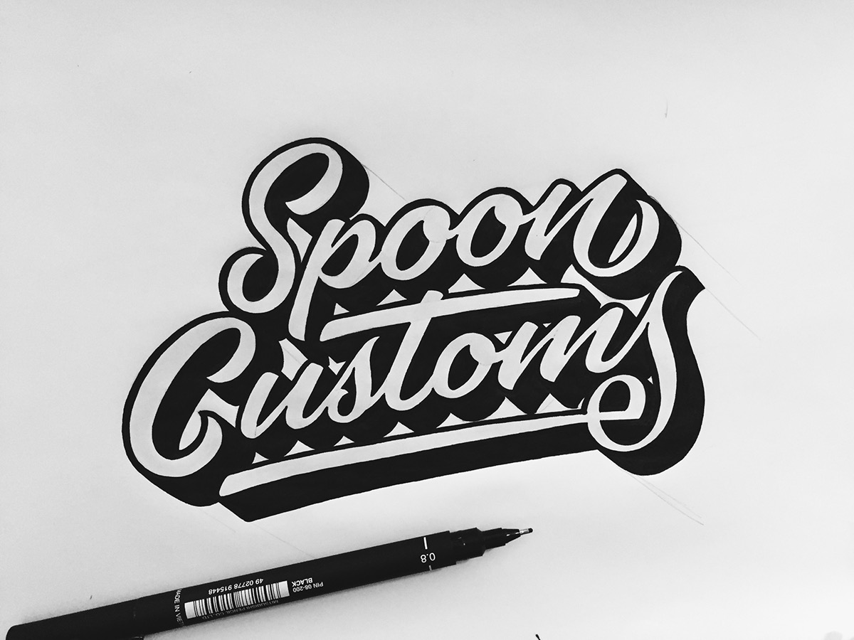 HAND LETTERING type by hand Script