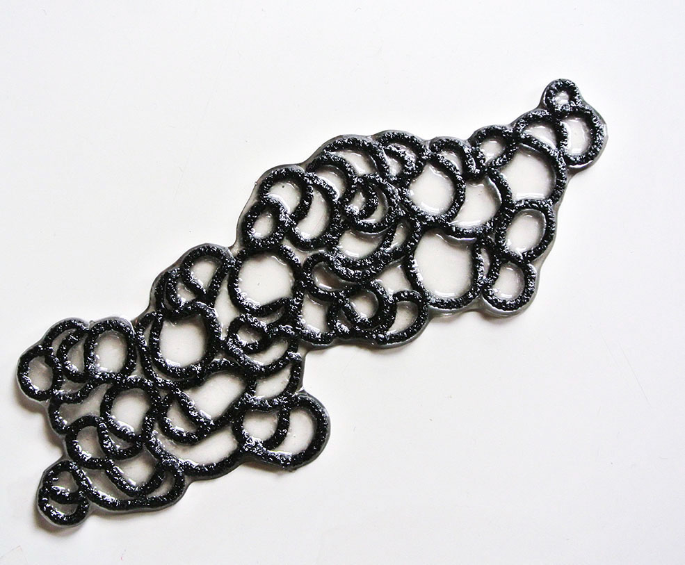 Textiles textile design  lace tatting sculpture material exploration development resin design Composite