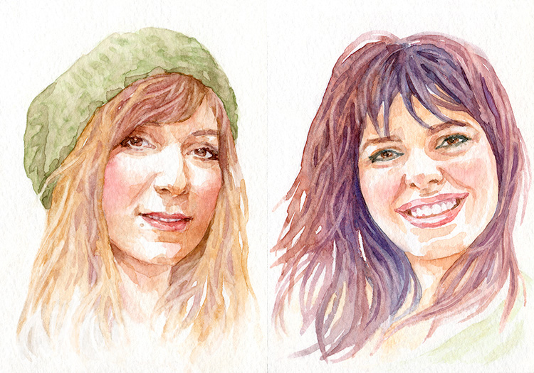 adidas street style watercolor portraits
