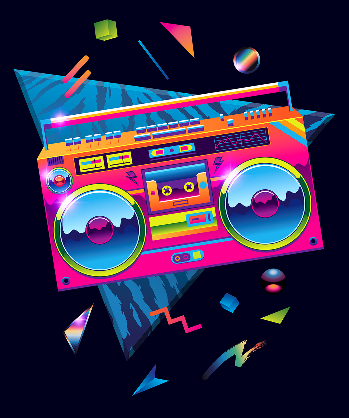 art design Retro 80s Synthwave retrowave vaporwave Outrun neon Signalnoise