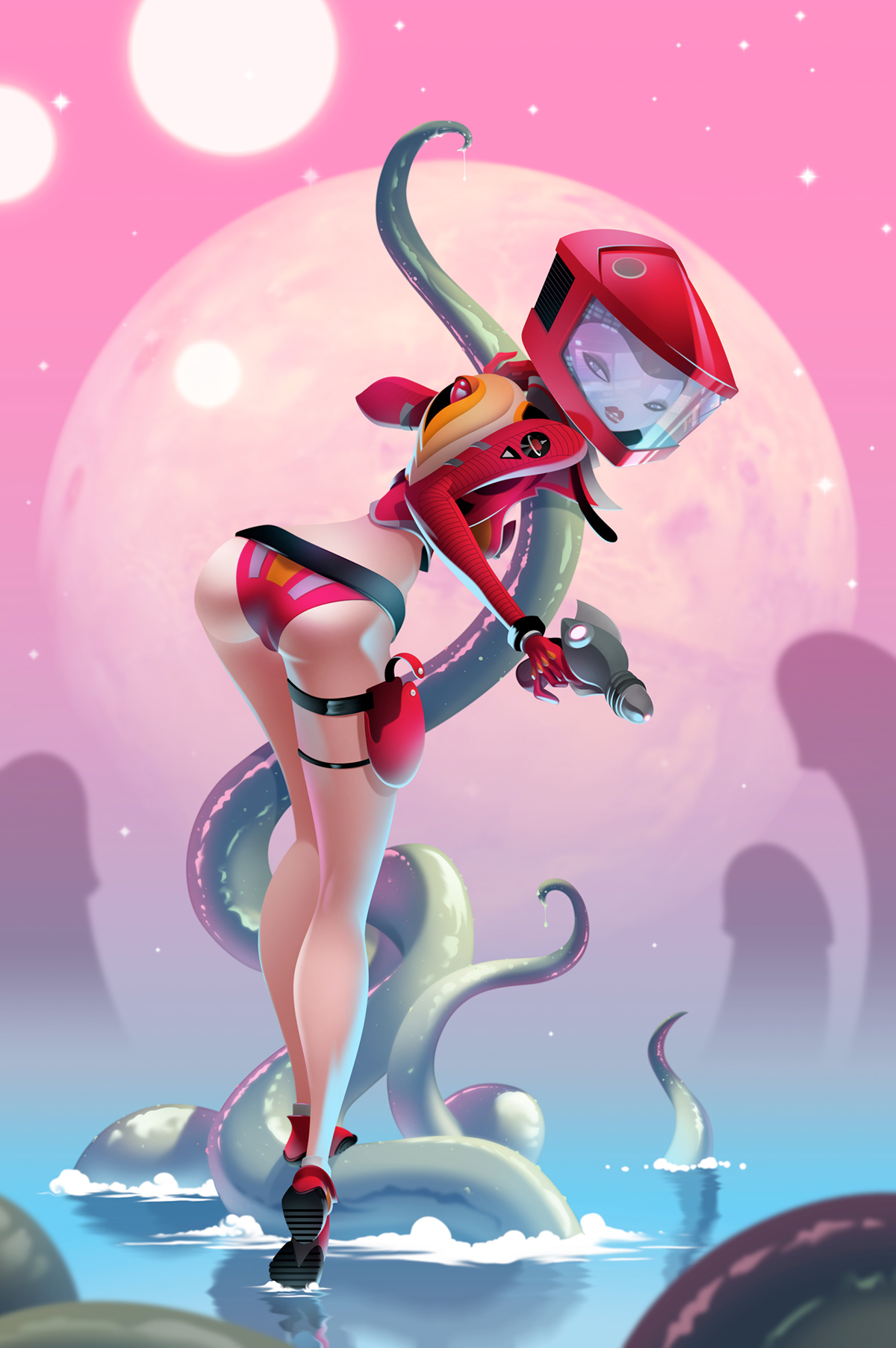 Sci Fi space odyssey girl tentacles