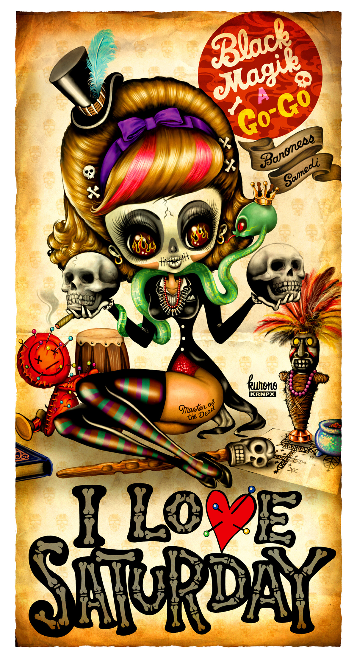 poster spooky Scifi SF black magic voodoo zombie pirates devil weird alien B movie skull girl
