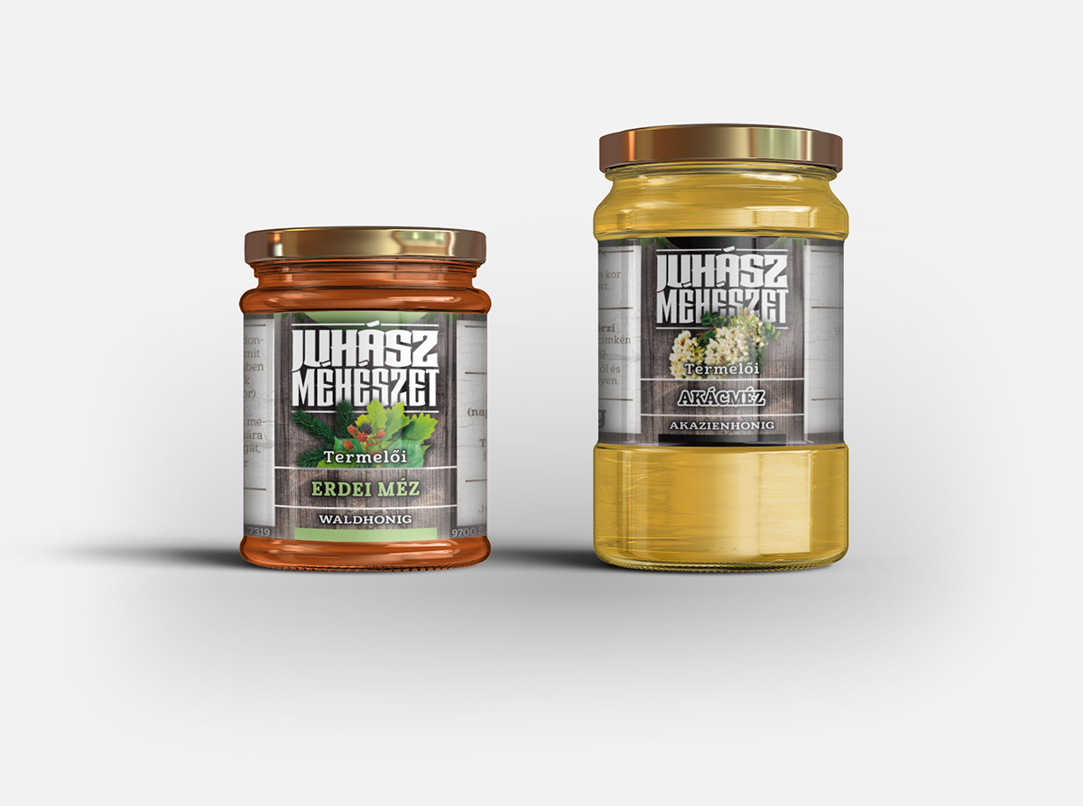 logo honey jar Label acacia