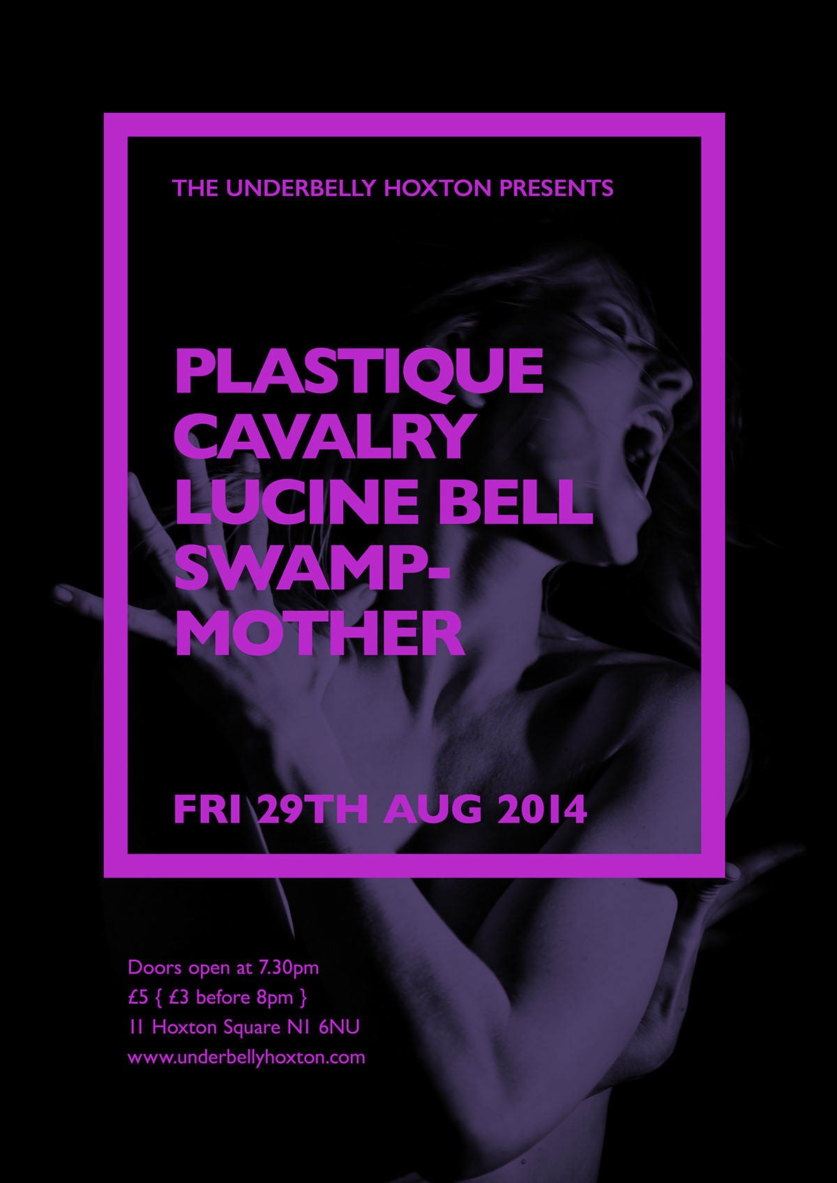 plastique poster rock live UK London alternative electronic Show Event dark bold Monochromatic black gif