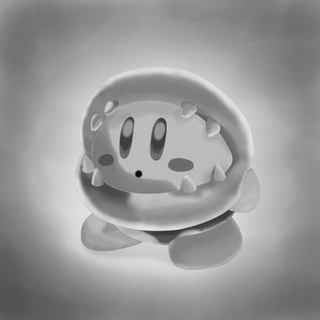 brush ILLUSTRATION  kirby opacity photoshop Piranha Plant Smash Bros Super Smash Bros Videogame Illustration 