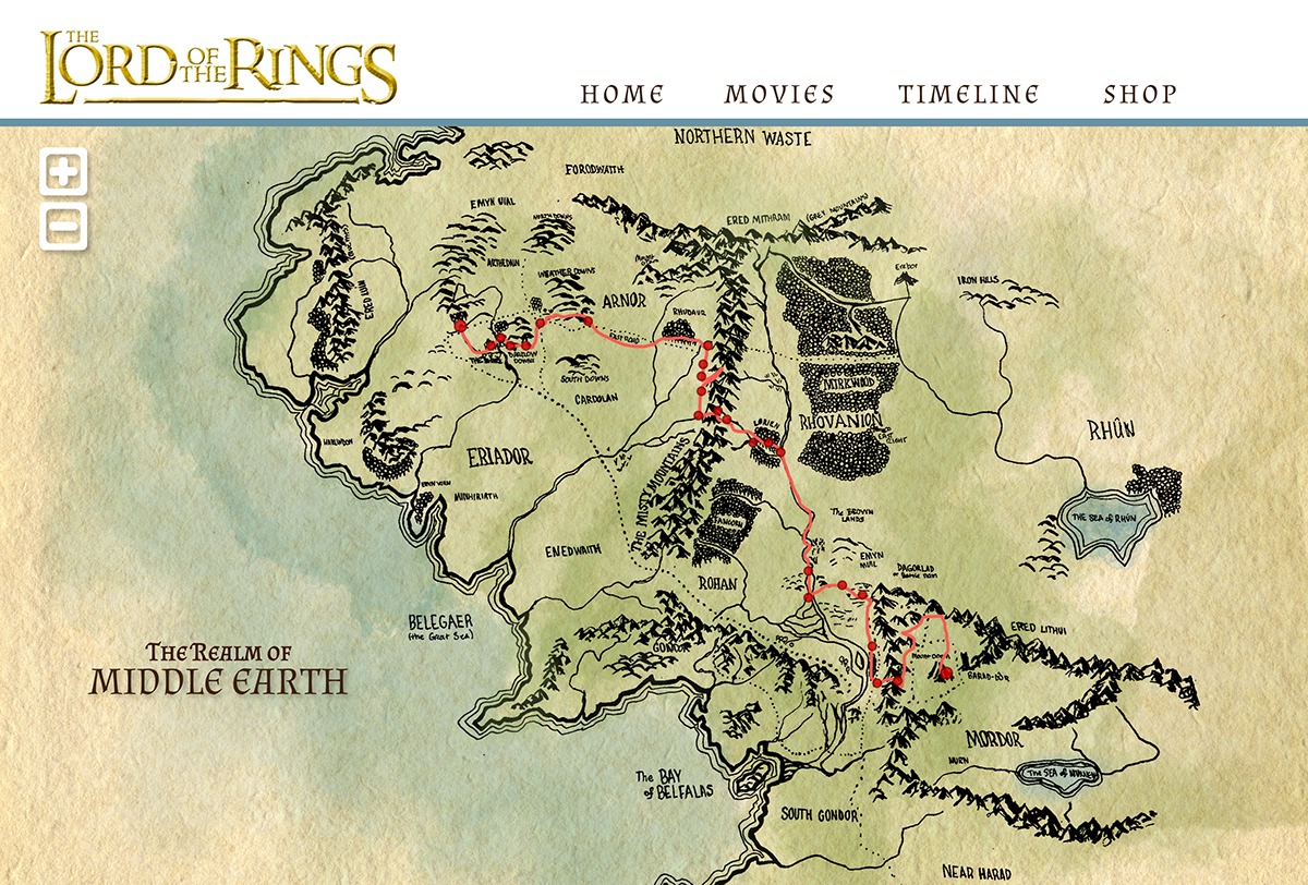 Lord of the rings LOTR frodo mordor map information graphic timeline