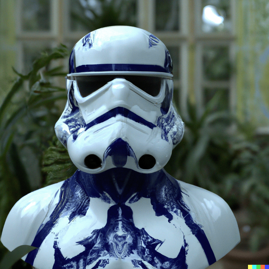 3d art aiart artificial intelligence dalle2 delft blue Digital Art  machine learning openAI star wars stormtrooper