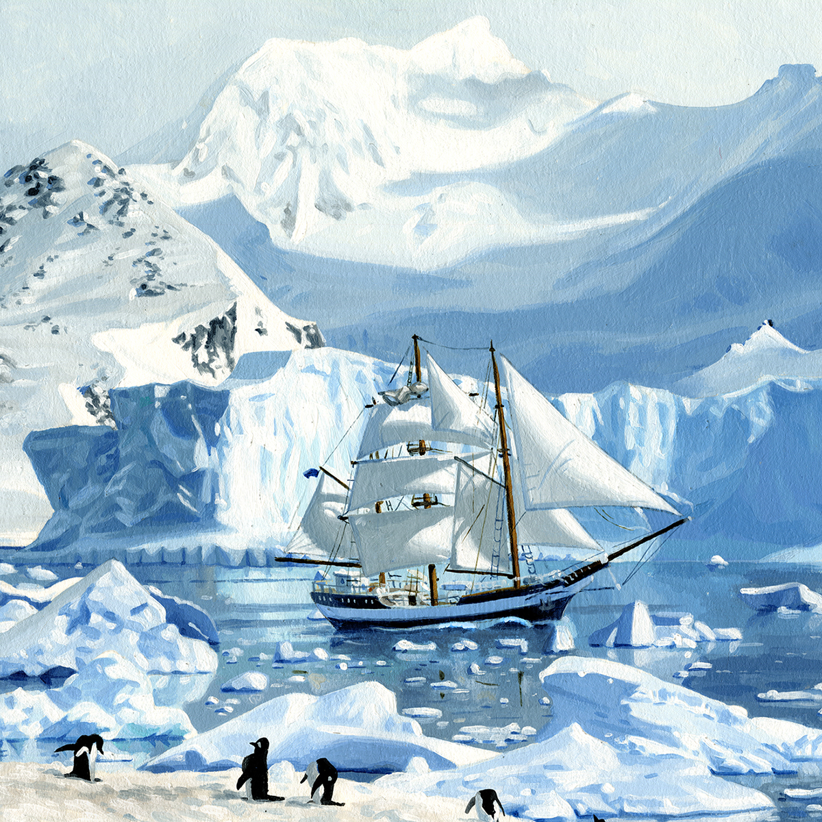 art antarctica acrylic lightgreyartlab In Place