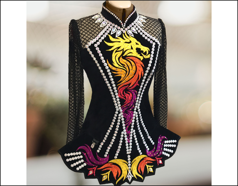DANCE   design dress Embroidery Fashion  irish