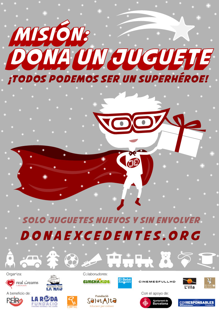 donar juguetes donations toys Christmas xmas navidad kids heroes superheroes superheroes ong NGO org niños